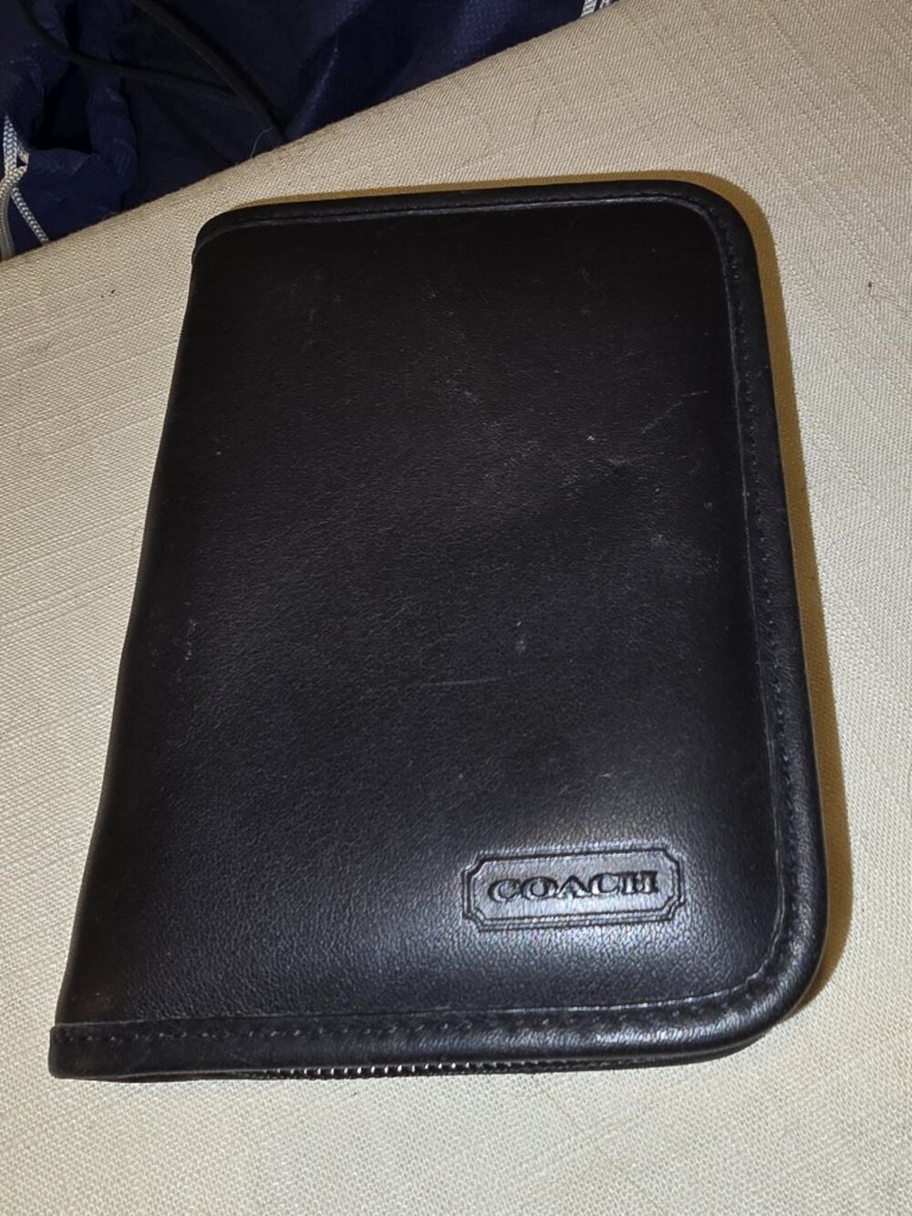 Vintage 90's Coach Black leather PDA cover